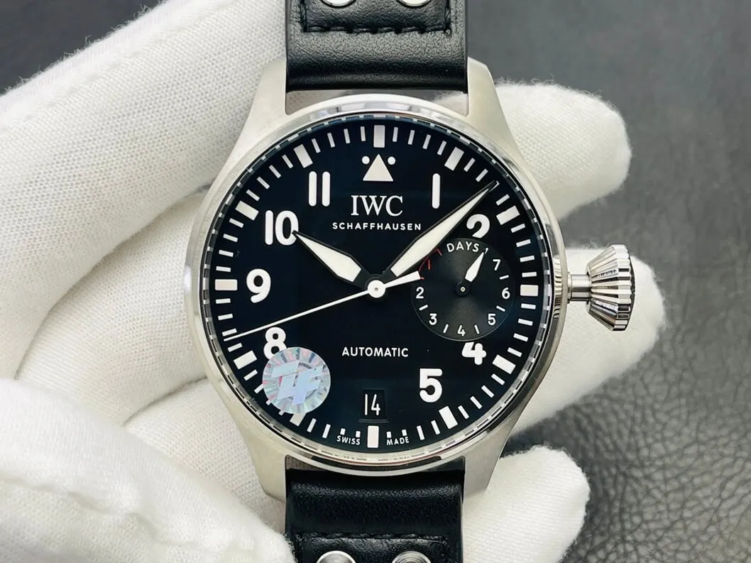 Modern IWC Pilot IW501001 Black Dial Size 46mm Watch ZF Factory 2226