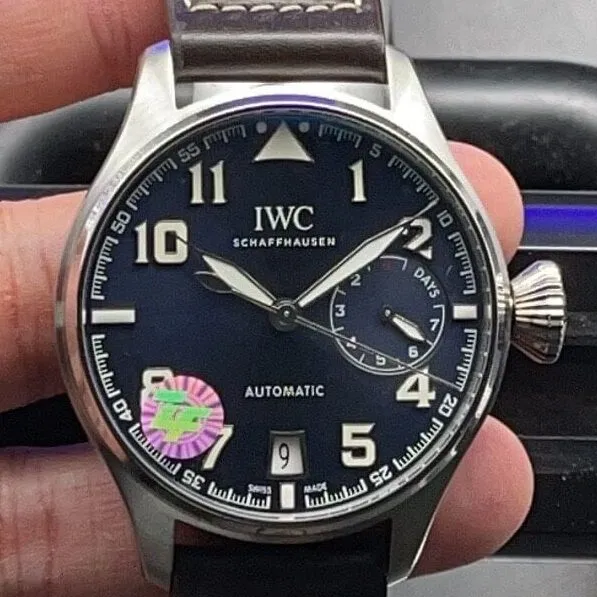 Stretchable IWC Pilot IW501002 Blue Dial Size 46mm Watch ZF Factory 2228