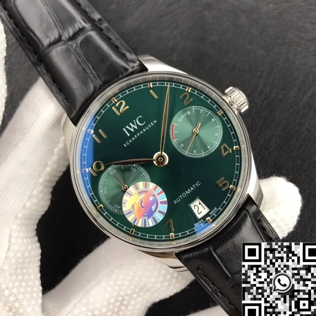 Sophisticated IWC Portugieser IW500708 Green Panda Plate Watch ZF Factory 2242