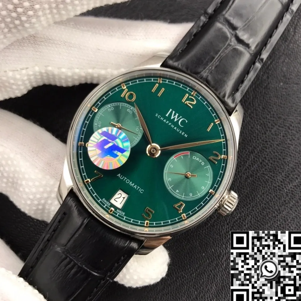 Sophisticated IWC Portugieser IW500708 Green Panda Plate Watch ZF Factory 2242