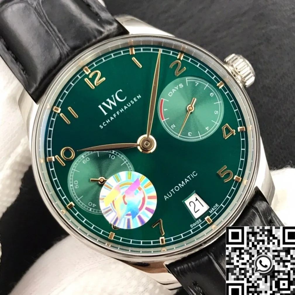 Sophisticated IWC Portugieser IW500708 Green Panda Plate Watch ZF Factory 2242