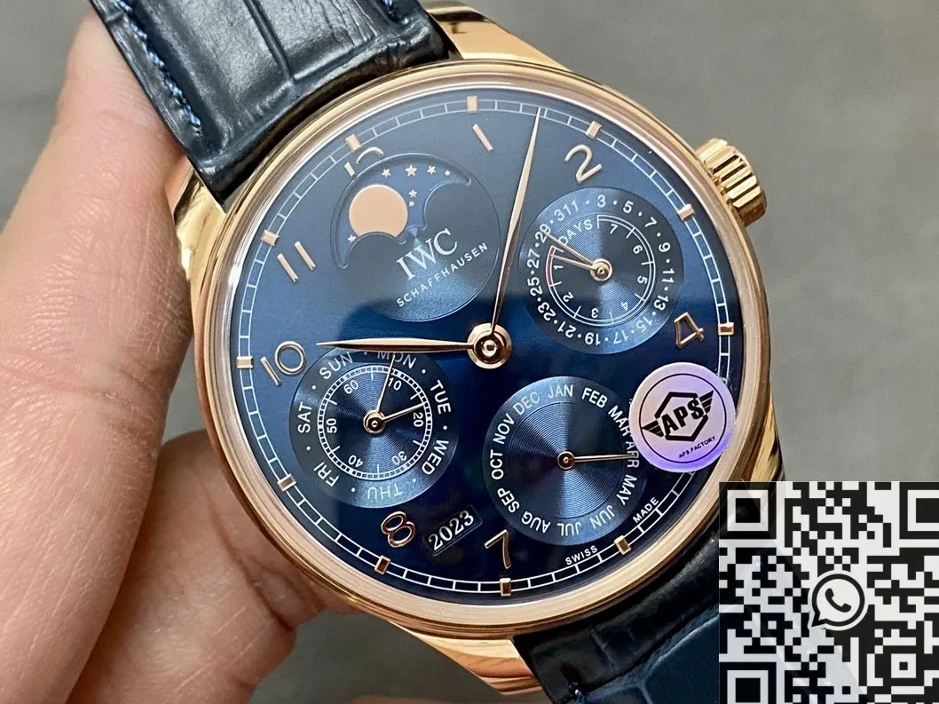 Reliable IWC Portugieser IW503312 Blue Panda Plate Watch APS Factory 2038