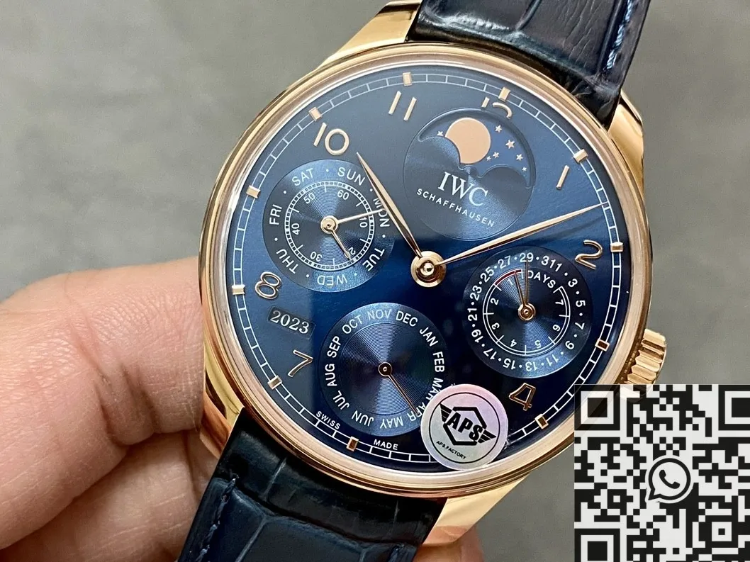 Reliable IWC Portugieser IW503312 Blue Panda Plate Watch APS Factory 2038
