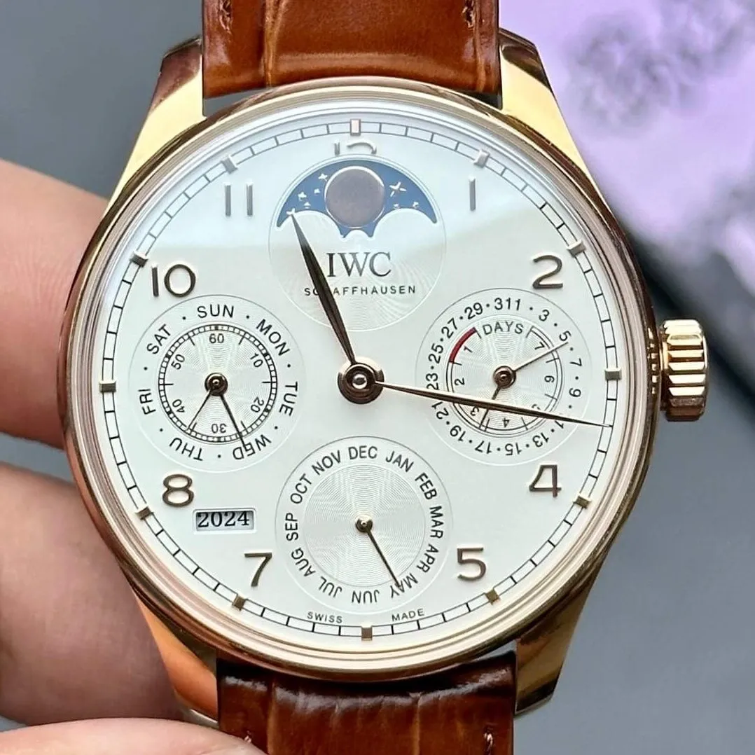 TopPick IWC Portugieser Perpetual Calendar IW503302 Silver White Dial APS Factory 2034