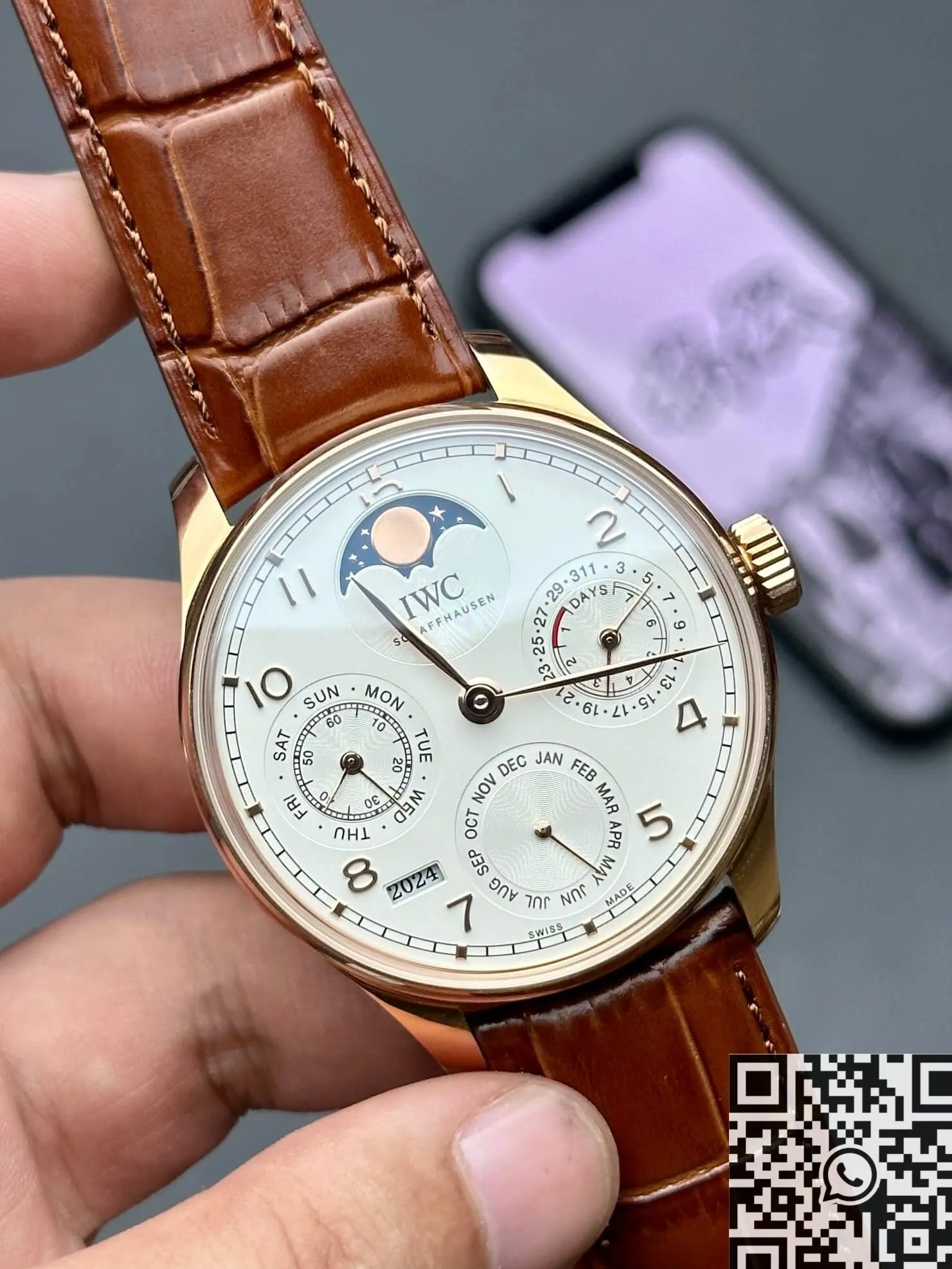 TopPick IWC Portugieser Perpetual Calendar IW503302 Silver White Dial APS Factory 2034