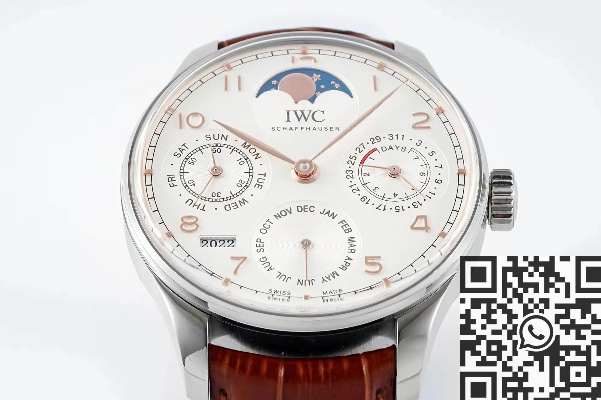 IWC Portugieser Perpetual Calendar IW503307 White Panda Plate Watch APS Factory Supportive 2036