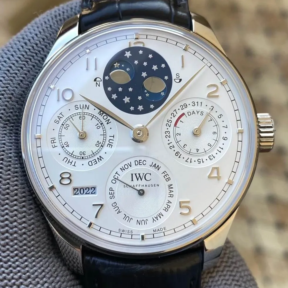 Minimalist IWC Portugieser Perpetual Calendar IW503406 White Panda Plate APS Factory 2043