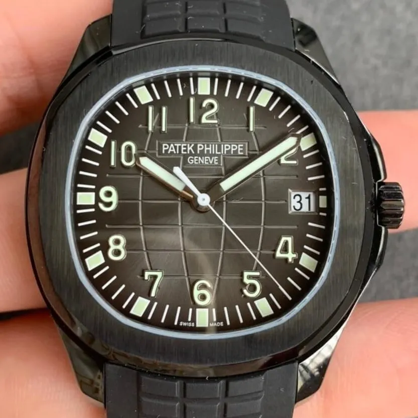Classic Modify A Patek Philippe Aquanaut 5167A  Black Rubber Strap Watch ZF Factory 2257