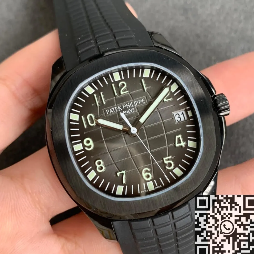 Classic Modify A Patek Philippe Aquanaut 5167A  Black Rubber Strap Watch ZF Factory 2257