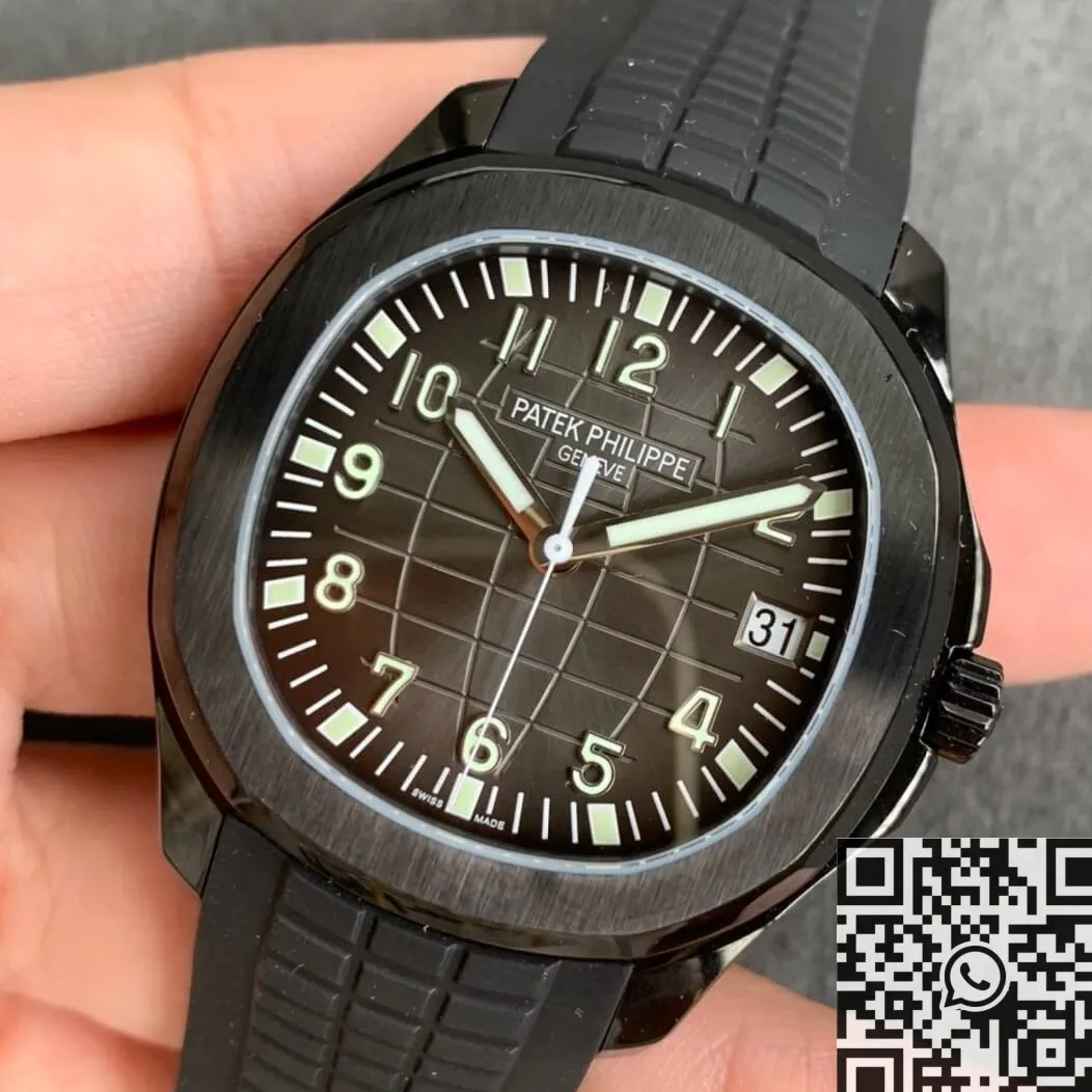 Classic Modify A Patek Philippe Aquanaut 5167A  Black Rubber Strap Watch ZF Factory 2257