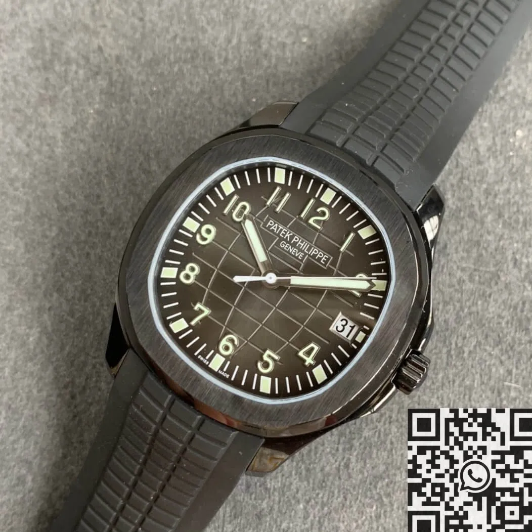 Classic Modify A Patek Philippe Aquanaut 5167A  Black Rubber Strap Watch ZF Factory 2257