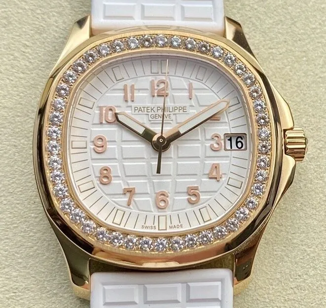 Modern Patek Philippe Aquanaut 5068R-010 Women’s Rose Gold Diamond Watch PPF Factory 2616