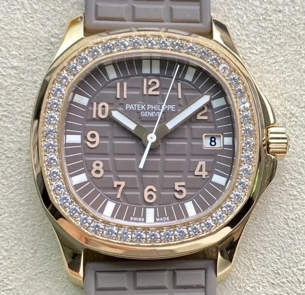 TravelReady Patek Philippe Aquanaut 5068R Women’s Rose Gold Diamond Watch PPF Factory 2629