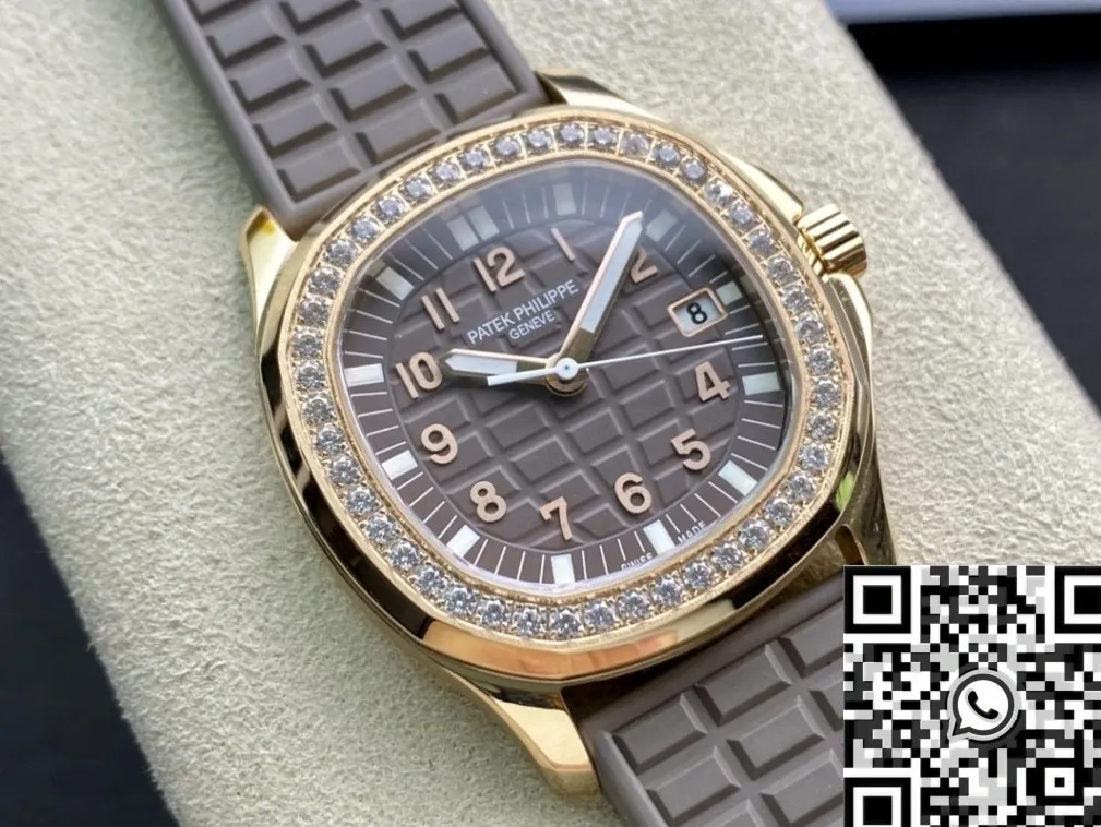 TravelReady Patek Philippe Aquanaut 5068R Women’s Rose Gold Diamond Watch PPF Factory 2629