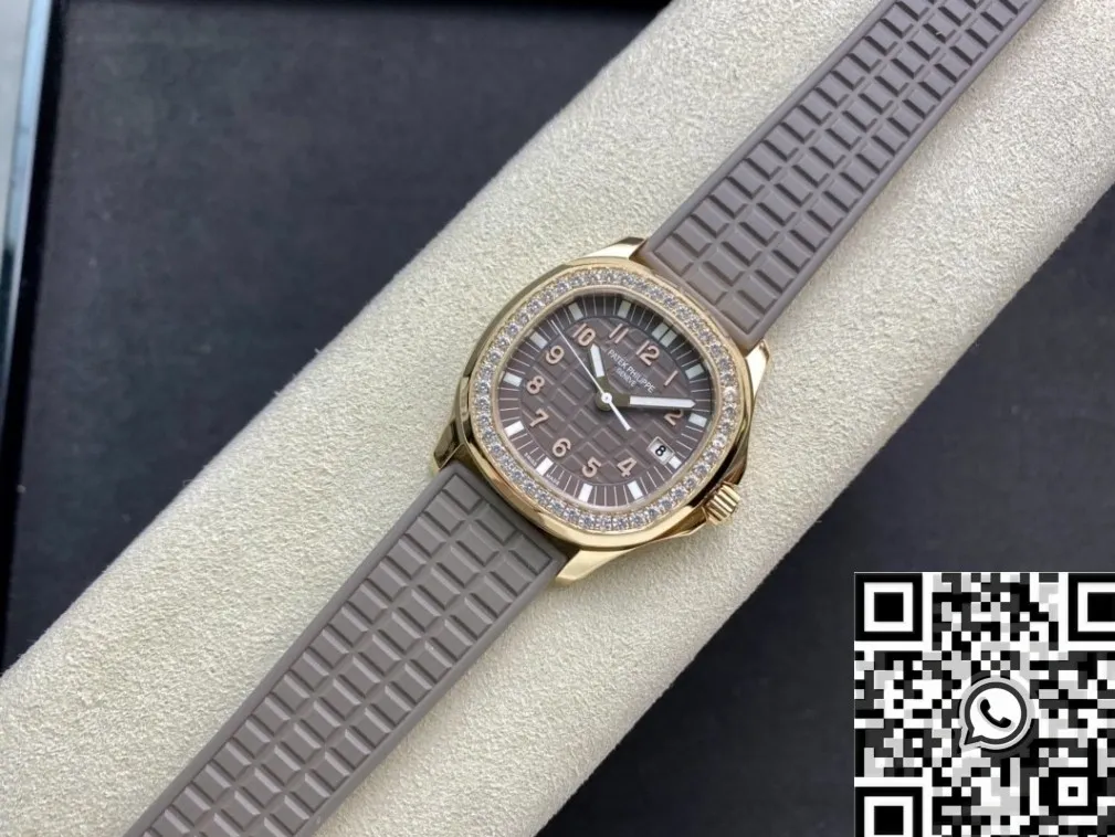 TravelReady Patek Philippe Aquanaut 5068R Women’s Rose Gold Diamond Watch PPF Factory 2629