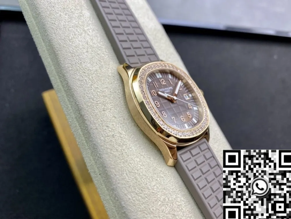 TravelReady Patek Philippe Aquanaut 5068R Women’s Rose Gold Diamond Watch PPF Factory 2629