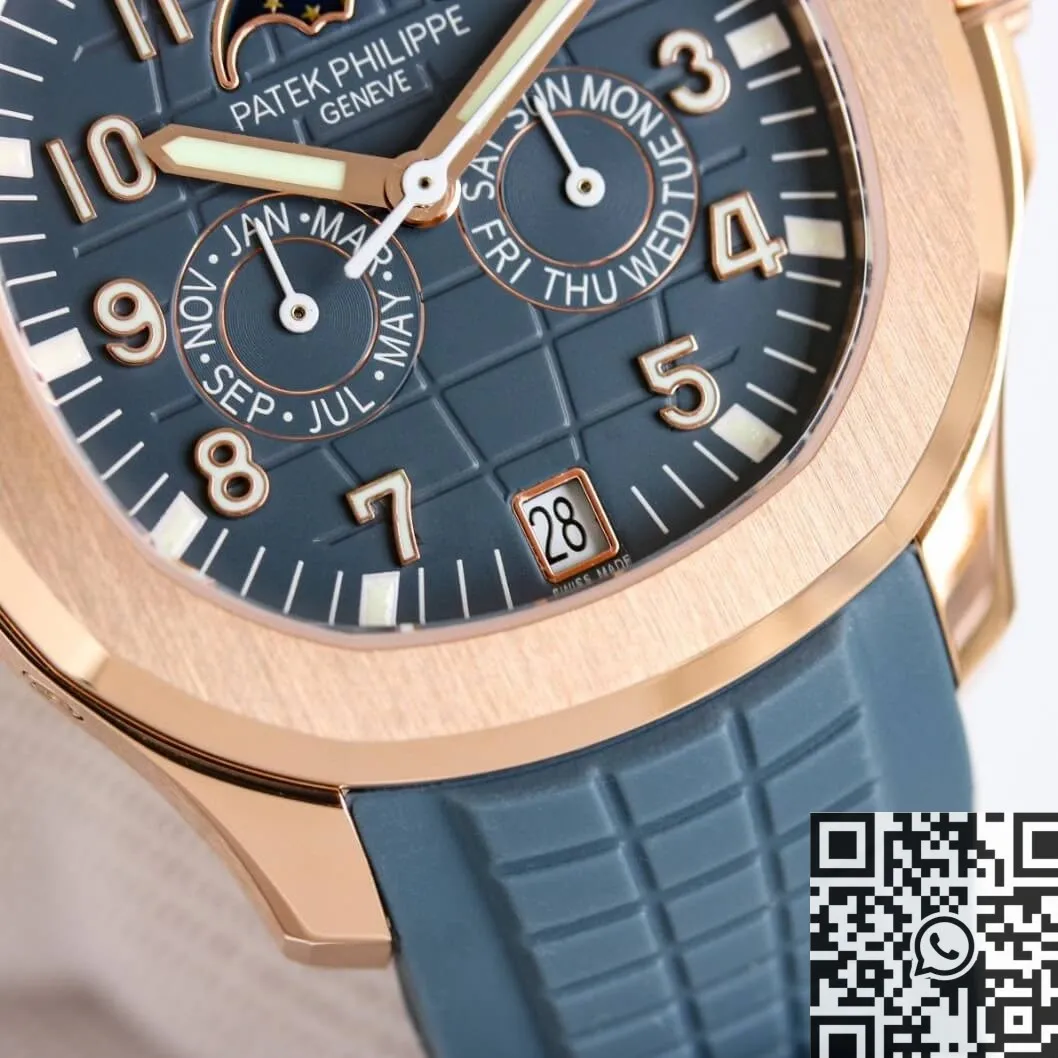 Unique Patek Philippe Aquanaut 5261R-001 Rose Gold Blue Dial Watch 2888