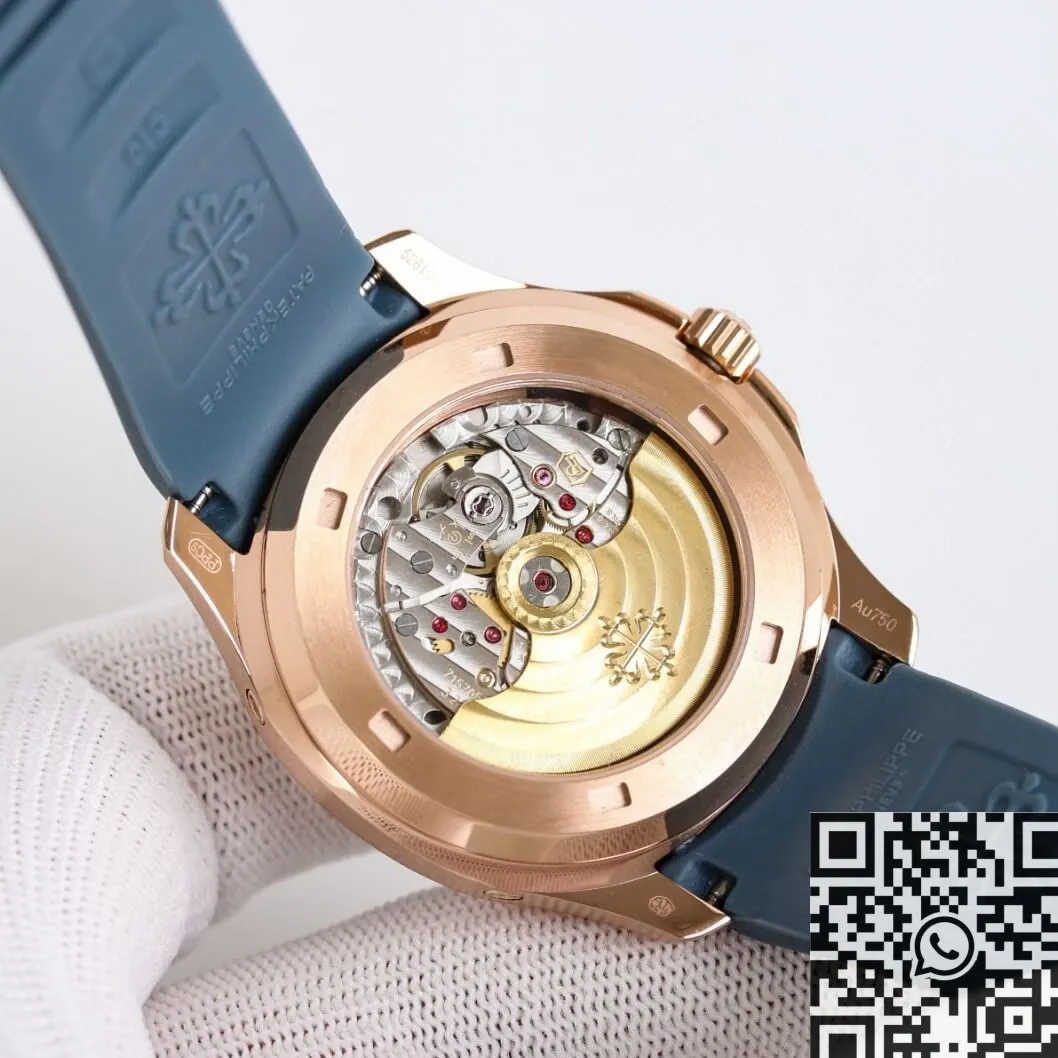 Unique Patek Philippe Aquanaut 5261R-001 Rose Gold Blue Dial Watch 2888
