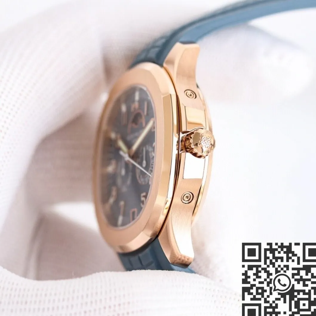 Unique Patek Philippe Aquanaut 5261R-001 Rose Gold Blue Dial Watch 2888
