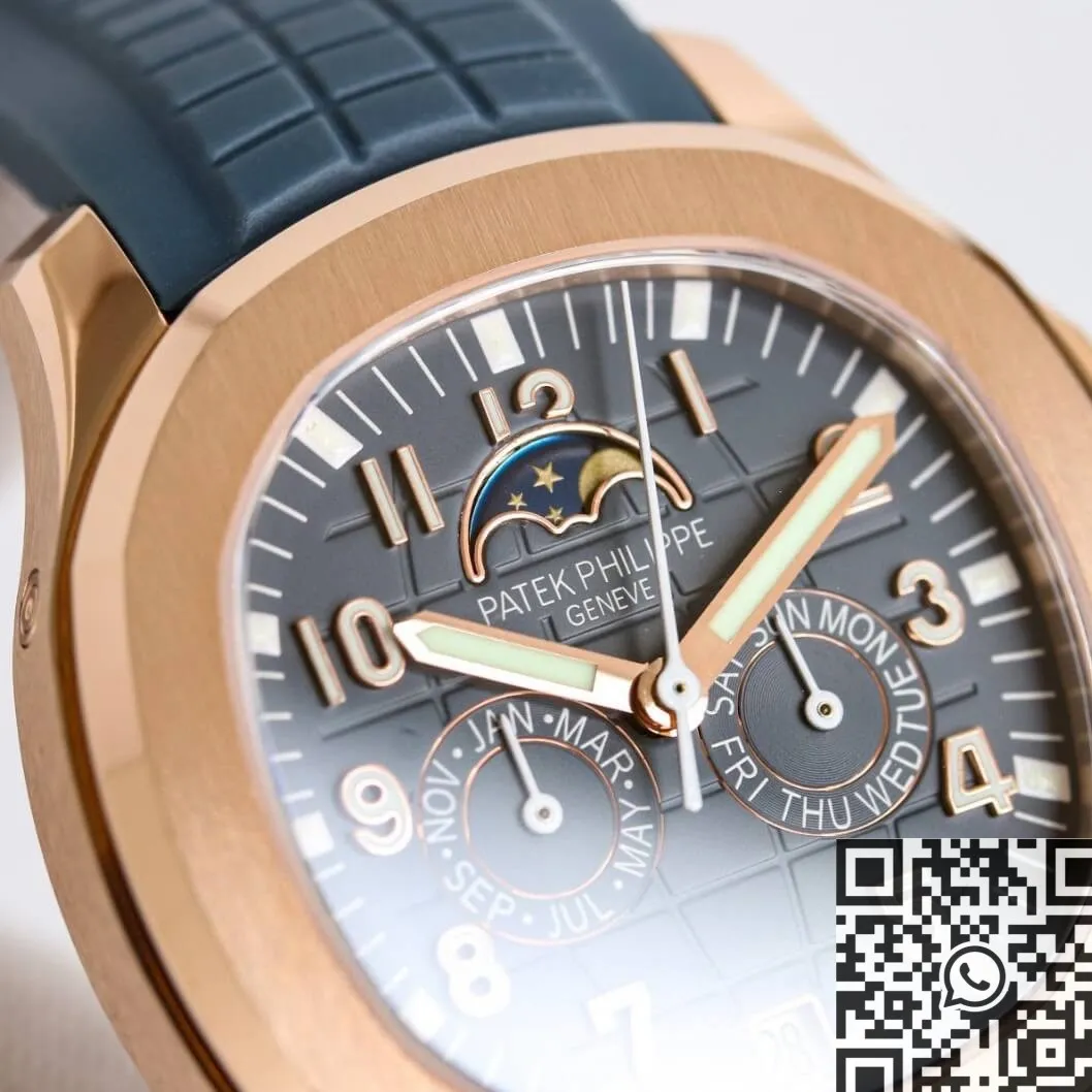 Unique Patek Philippe Aquanaut 5261R-001 Rose Gold Blue Dial Watch 2888