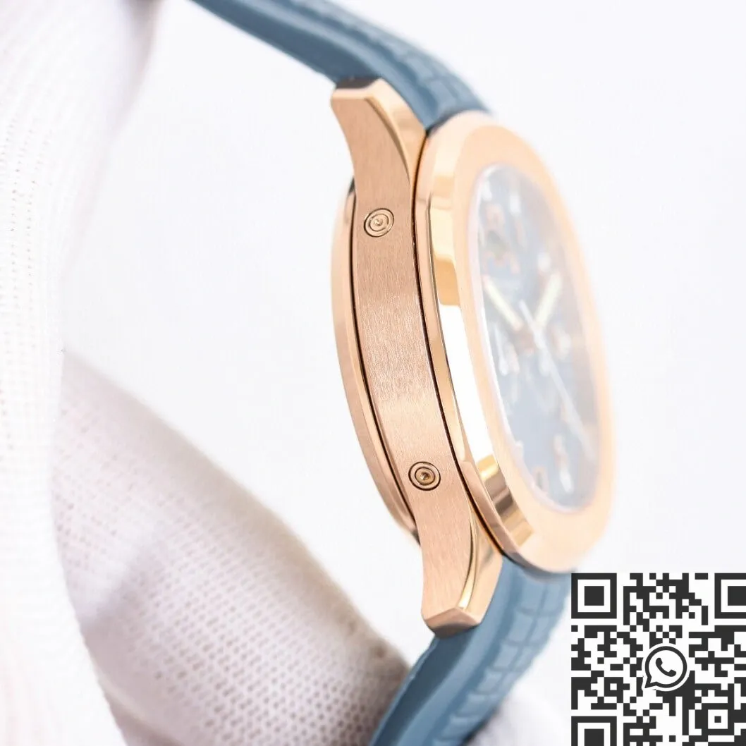Unique Patek Philippe Aquanaut 5261R-001 Rose Gold Blue Dial Watch 2888