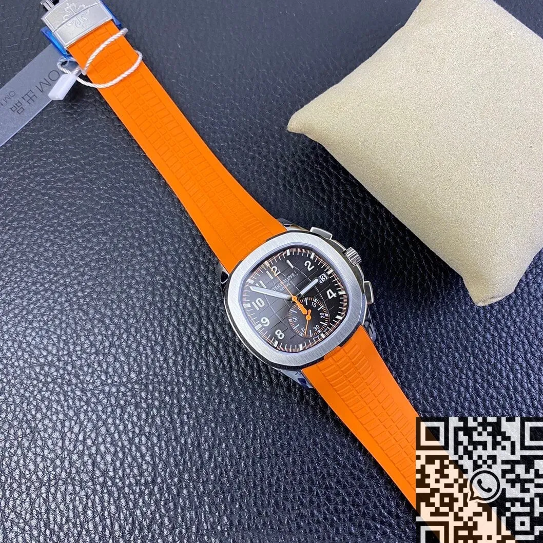 Popular Patek Philippe Aquanaut 5968A-001 Orange Rubber Strap Watch OM Factory 748