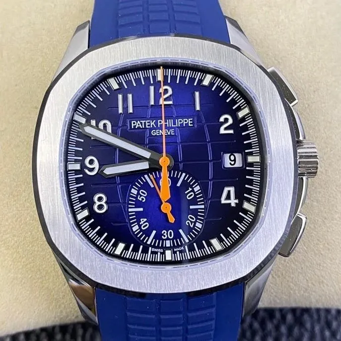 Elegant Patek Philippe Aquanaut 5968A Blue Dial Watch OM Factory 745
