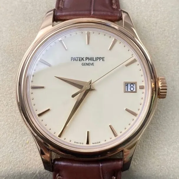 Unisex Patek Philippe Calatrava 5227R-001 Brown Leather Strap Watch ZF Factory 2269