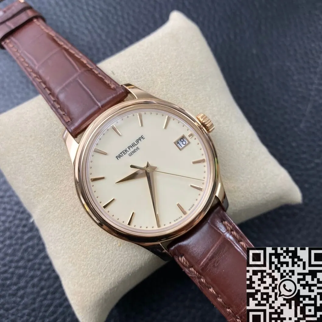 Unisex Patek Philippe Calatrava 5227R-001 Brown Leather Strap Watch ZF Factory 2269