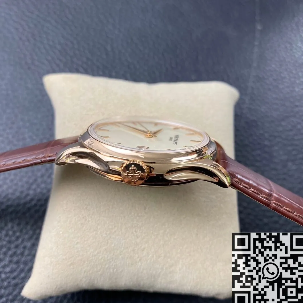 Unisex Patek Philippe Calatrava 5227R-001 Brown Leather Strap Watch ZF Factory 2269