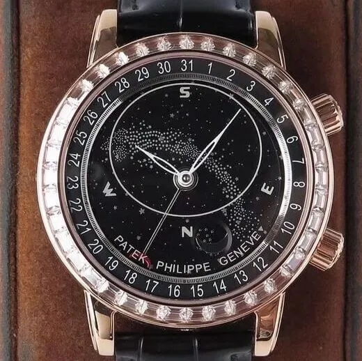 Flexible Patek Philippe Calatrava For Sale 6104R-001 Black Dial Watch AI Factory 762