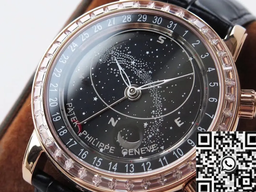 Flexible Patek Philippe Calatrava For Sale 6104R-001 Black Dial Watch AI Factory 762