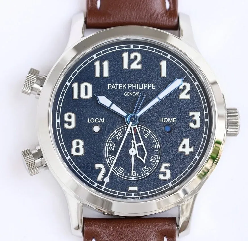 Patek Philippe Complications 5524G-001 Brown Leather Strap Watch GR Factory Durable 770