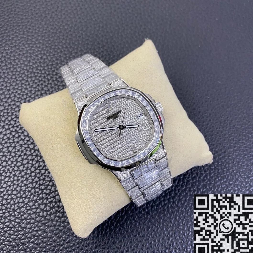 Resilient Patek Philippe Diamond Nautilus 5719 10G-010 Full Diamond Watch DM Factory 772