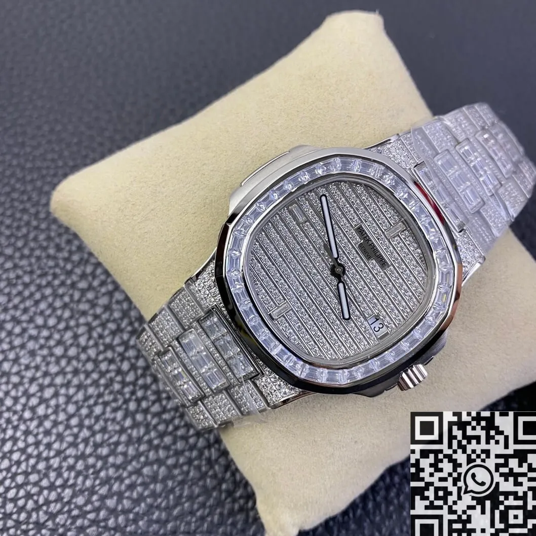 Resilient Patek Philippe Diamond Nautilus 5719 10G-010 Full Diamond Watch DM Factory 772