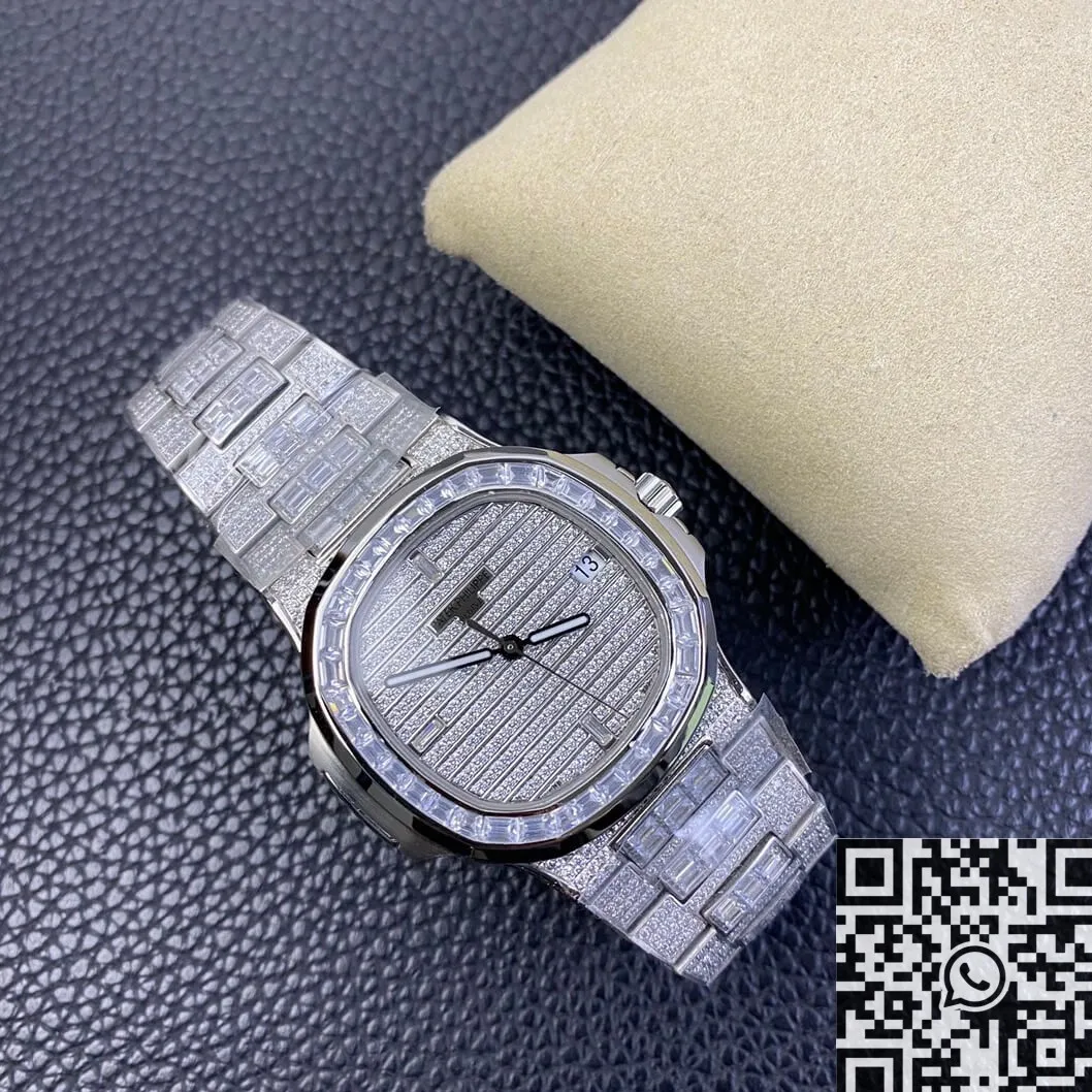 Resilient Patek Philippe Diamond Nautilus 5719 10G-010 Full Diamond Watch DM Factory 772