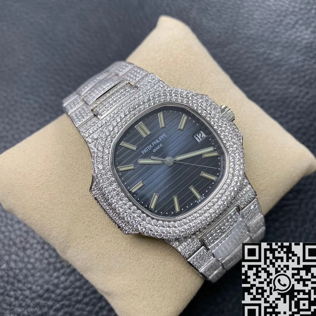 WaterResistant Patek Philippe Nautilus 5711 Blue Diamond Dial Watch R8 Factory 2734