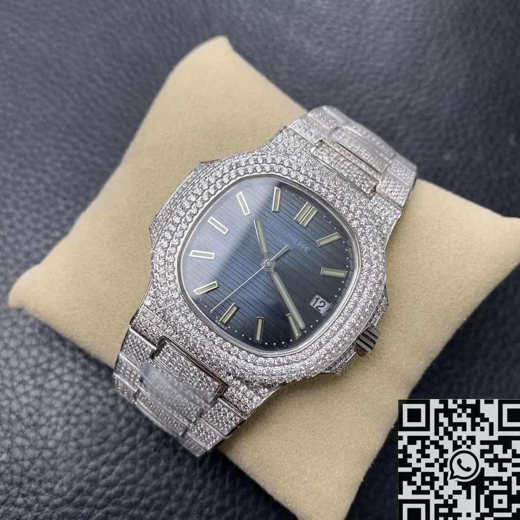 WaterResistant Patek Philippe Nautilus 5711 Blue Diamond Dial Watch R8 Factory 2734
