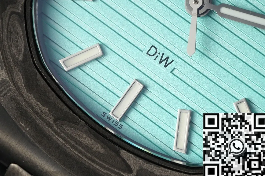 FlexibleFit Patek Philippe Nautilus 5711 Carbon Fiber Tiffany Blue Dial Collection Custom Watch 777