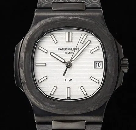 TopPick Patek Philippe Nautilus 5711 Carbon Fiber White Dial Custom Watch 775