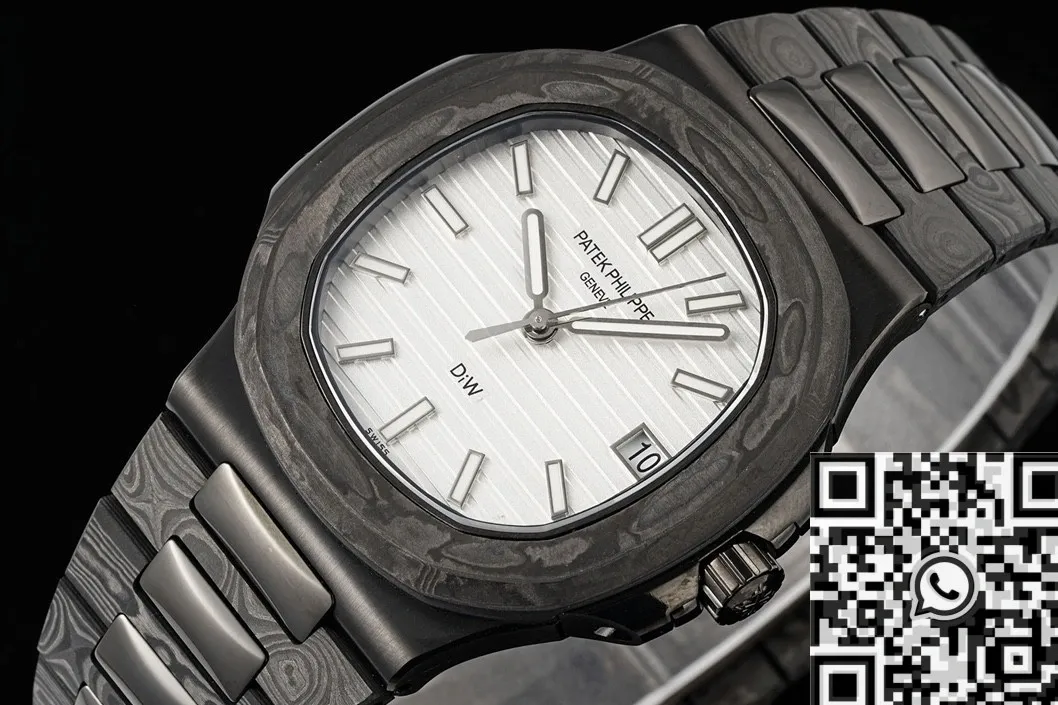 TopPick Patek Philippe Nautilus 5711 Carbon Fiber White Dial Custom Watch 775