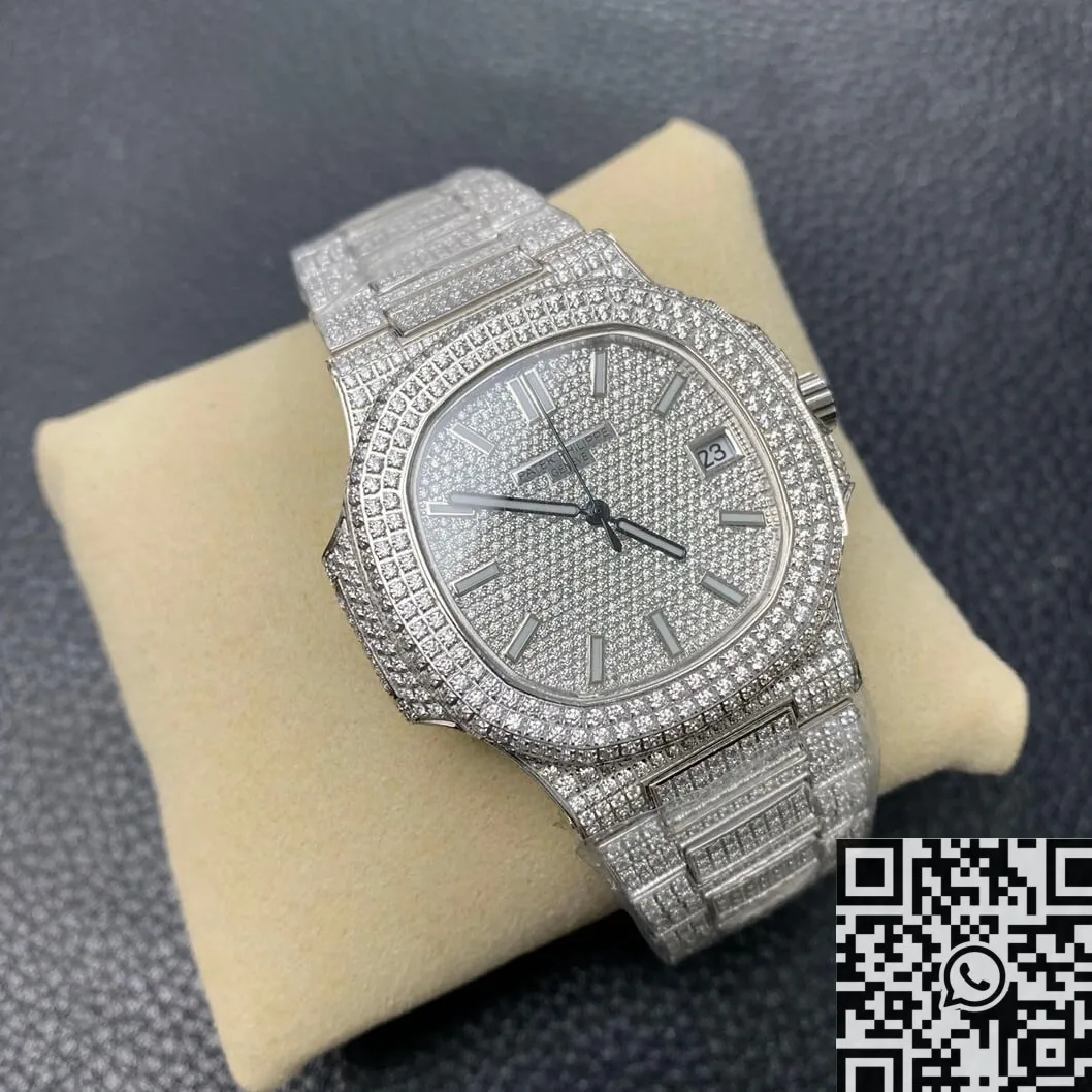 Patek Philippe Nautilus 5711 Full Diamond Watch R8 Factory Bright 781