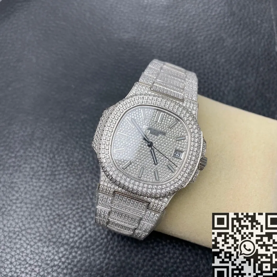 Patek Philippe Nautilus 5711 Full Diamond Watch R8 Factory Bright 781