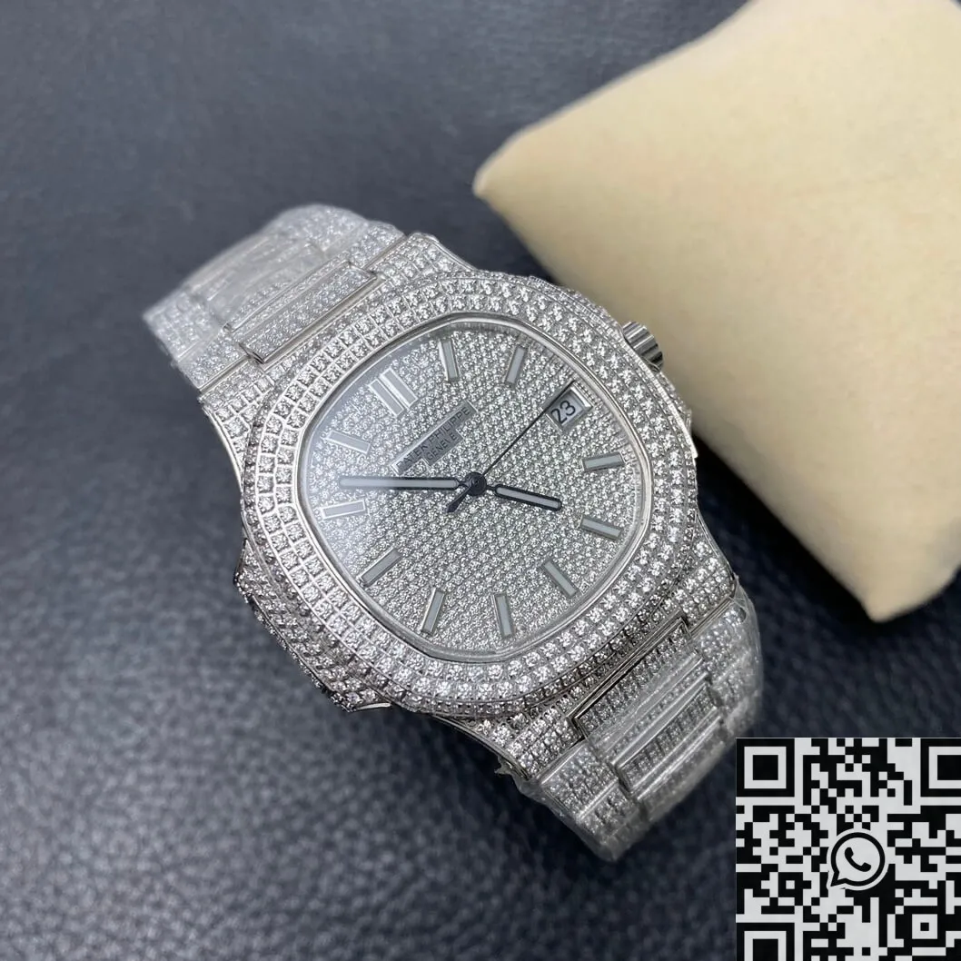 Patek Philippe Nautilus 5711 Full Diamond Watch R8 Factory Bright 781
