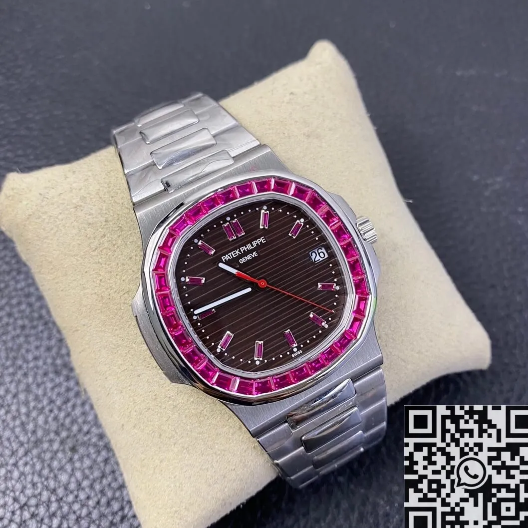 Patek Philippe Nautilus 5711 Red Diamond Gemstone Watch PPF Custom Trendy 2620