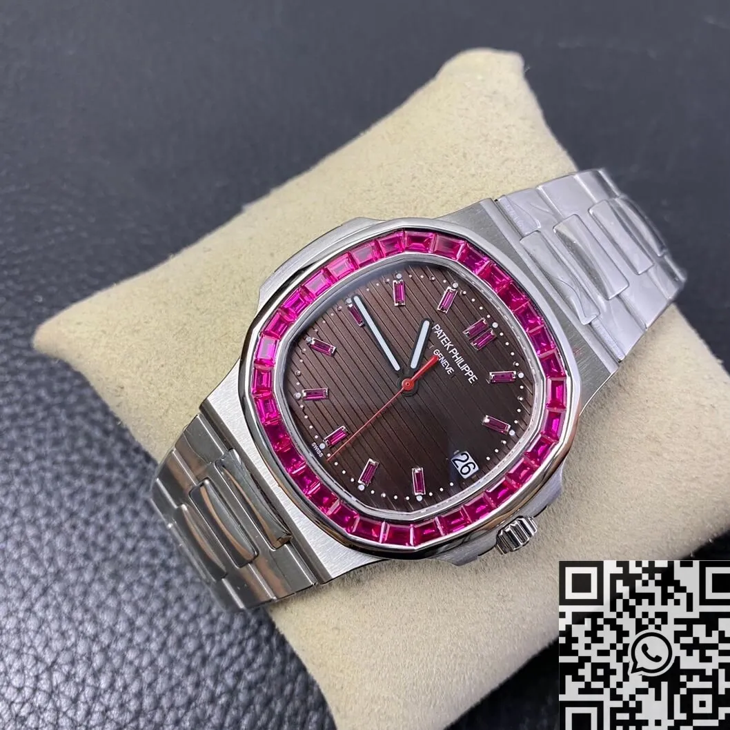Patek Philippe Nautilus 5711 Red Diamond Gemstone Watch PPF Custom Trendy 2620