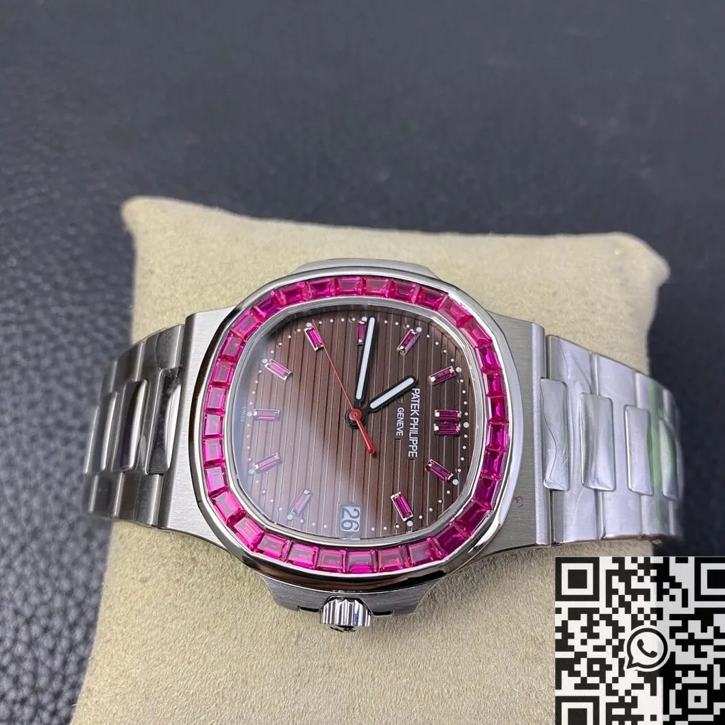 Patek Philippe Nautilus 5711 Red Diamond Gemstone Watch PPF Custom Trendy 2620