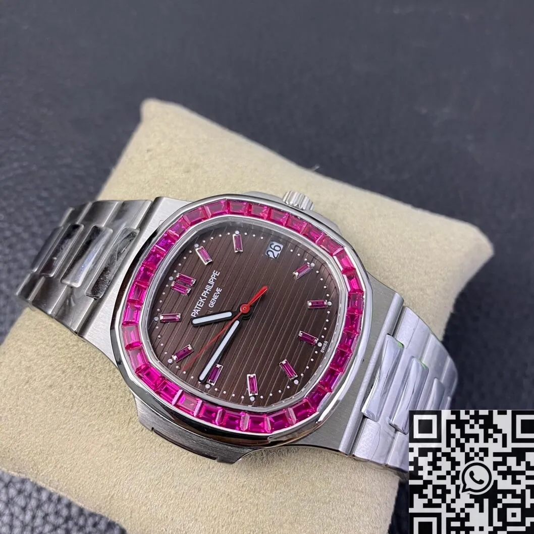Patek Philippe Nautilus 5711 Red Diamond Gemstone Watch PPF Custom Trendy 2620