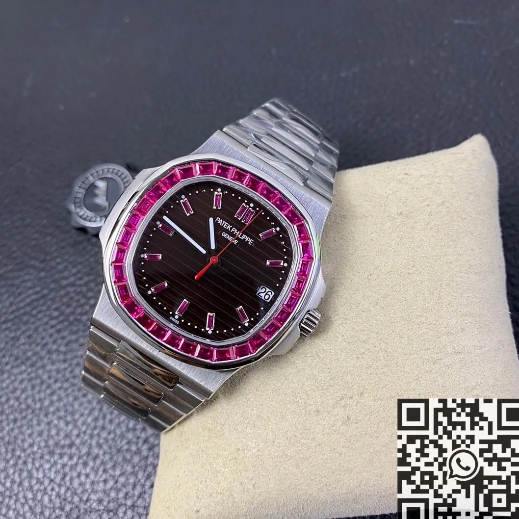 Patek Philippe Nautilus 5711 Red Diamond Gemstone Watch PPF Custom Trendy 2620