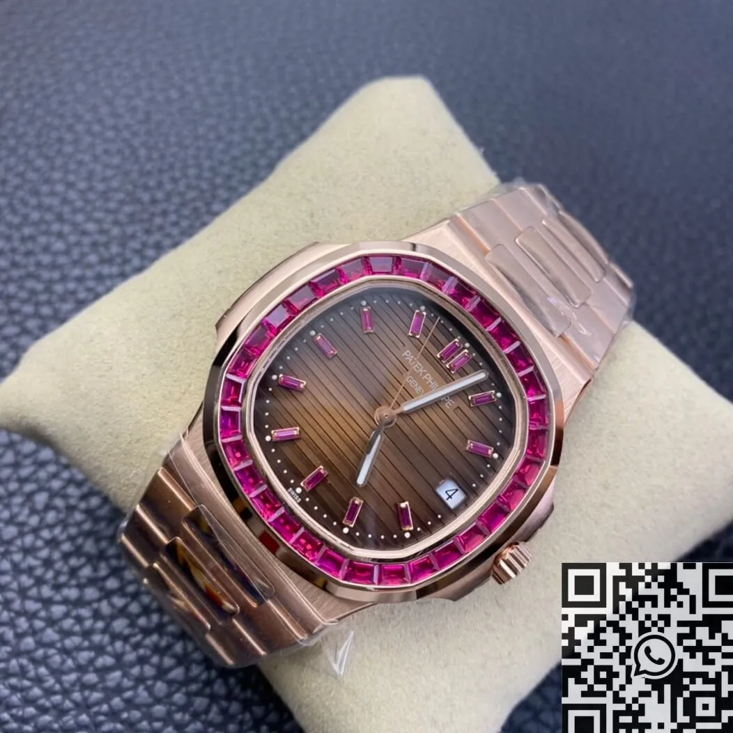 Patek Philippe Nautilus 5711 Red Diamond Rose Gold Watch PPF Custom Chic 2625